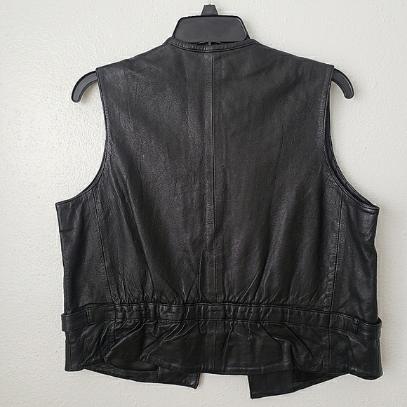 Harvé Bernard Leather Vest Small - Picture 3 of 13